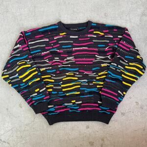 Vintage 90s Cosi Multicolored Patterned 3D Knit Sweater